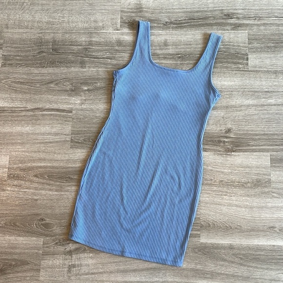 Blashe blue ribbed mini dress - Picture 2 of 4